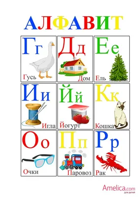 Русский алфавит Poster ( Russische Alphabet ) - картинки для детей