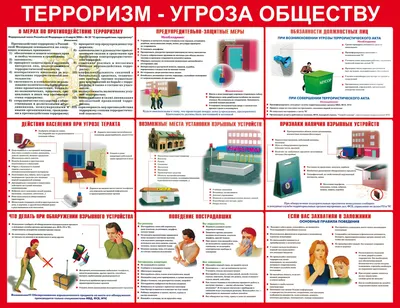 Топ Стенды Стенд информационный на стену Антитеррор