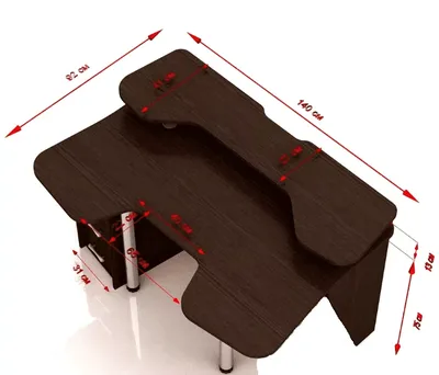 Размеры компьютерного и письменного стола: высота, длина и ширина | Hoff