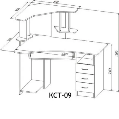 Размеры компьютерного и письменного стола: высота, длина и ширина | Hoff