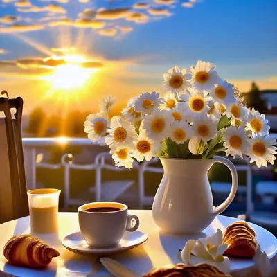 Доброе утро,солнце на восходе, …» — создано в Шедевруме