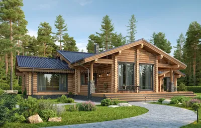 Дома из оцилиндрованного бревна во Владимире – цена на строительство  деревянных домов под ключ