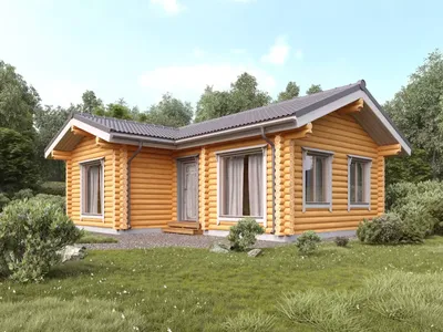 Деревянные дома из бревна: проекты и цены - купить готовые срубы домов из  бруса под ключ в Москве