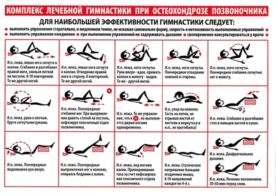 Гимнастика при остеохондрозе в картинках