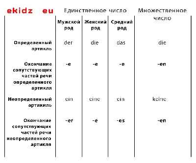 Падежи в немецком языке. | онлайн центр Инны Левенчук