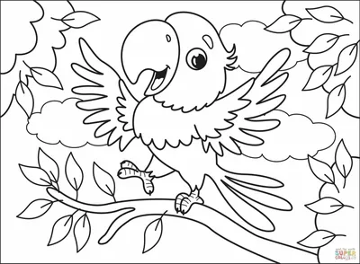 Раскраска Попугай кеша | Раскраски из мультфильма Возвращение блудного  попугая