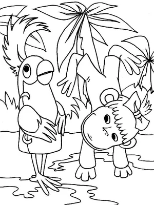 Попугай Раскраска Черно-белый рисунок, попугай, белый, животные, текст png  | PNGWing