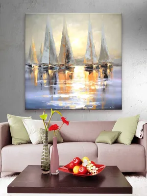 Интерьерная картина на стену Яхты 75х75 см - купить в Москве, цены на  Мегамаркет