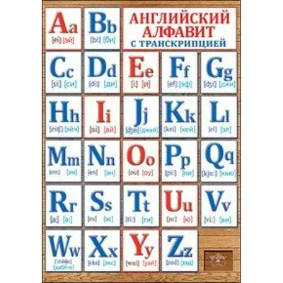 Карточка обучающая \"Английский алфавит с транскрипцией\" 206 мм х 292 мм  (3001374)