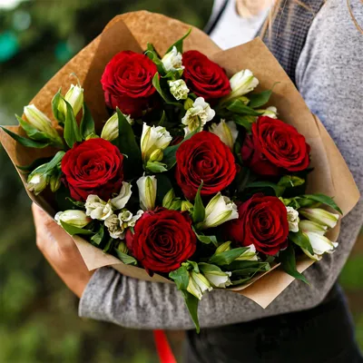 Букет розовых роз за 5 890 руб. | Бесплатная доставка цветов по Москве