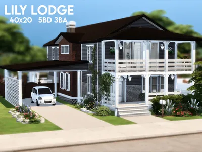 Скачать The Sims 4 \"Красивый дом LILY LODGE\" - Дома