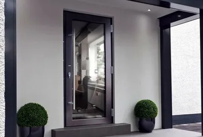Металлическая входная дверь в квартиру URBAN с Зеркалом - Сандал белый
