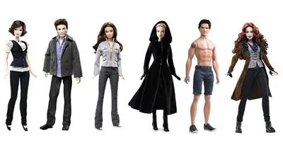 Набор из 6 кукол по мотивам фильма 'Сумерки' (Twilight), коллекционные  Barbie Pink Label, Mattel [TW-set2]