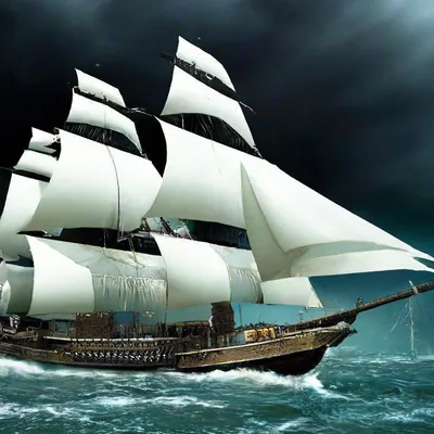 Корабль Жемчужина из фильма Пираты …» — создано в Шедевруме