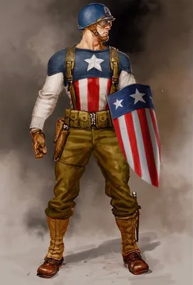 Появились концепт-арты с ранними образами Капитана Америки для фильма  «Первый мститель»