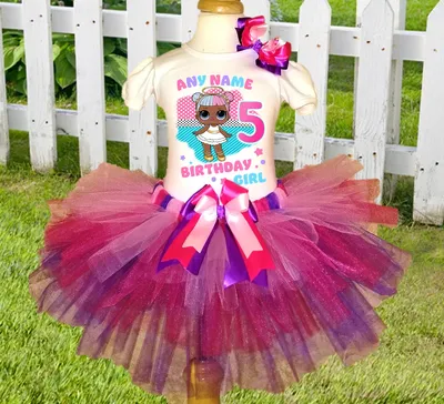 L.O.L. Surprise LOL Angel Doll Birthday Party Custom Name Hot Pink Pur –  Sweet Tutus