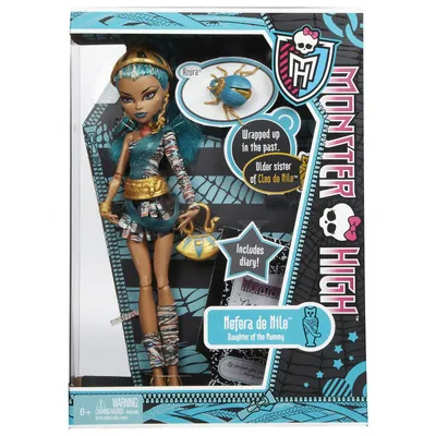 Кукла Нефера де Нил Базовая с питомцем Монстер Хай Nefera De Nile Basic  Doll Monster High W9115 по цене 2 990 грн в интернет-магазине MattelDolls