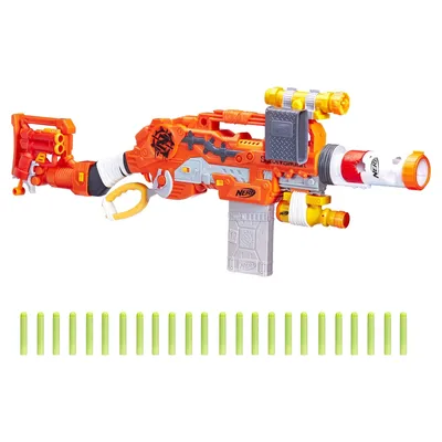 NERF Zombie Strike DOOMINATOR Blaster with 4 Rotating Drums and 24 Elite  Darts | eBay