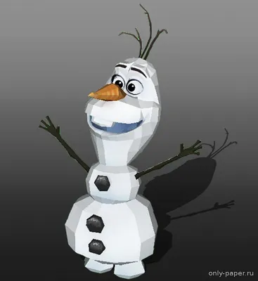 Снеговик Олаф (Холодное Сердце) из бумаги, модели сборные бумажные скачать  бесплатно - Снеговик - Фигуры - Каталог моделей - «Только бумага»