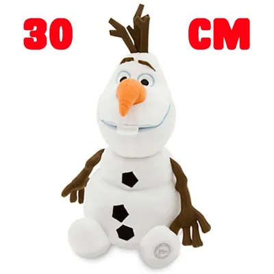 Мягкая игрушка снеговик Олаф Холодное Сердце - 30 см - купить с доставкой  по выгодным ценам в интернет-магазине OZON (293378243)