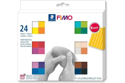 Набор полимерной глины FIMO Soft базовый, 24 блока по 25г 1828₽