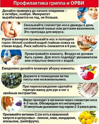 Неспецифическая профилактика гриппа и ОРВИ