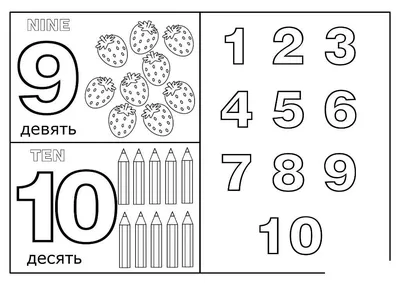 Раскраска. Раскраски учим цифры цифра девять и число десять раскраска учим цифры  Цифры