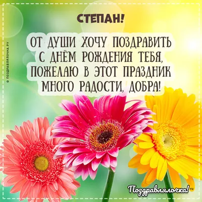 Картинка новая открытка с днем рождения степан - поздравляйте бесплатно на  otkritochka.net