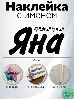 Наклейка с именем Яна именной стикер Person.sticker.Name 28101529 купить за  340 ₽ в интернет-магазине Wildberries