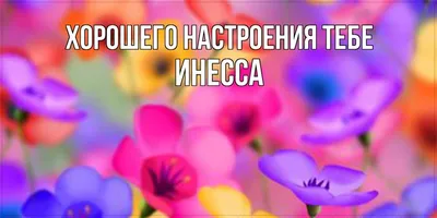 Открытка с именем Инесса Хорошего настроения тебе. Открытки на каждый день  с именами и пожеланиями.