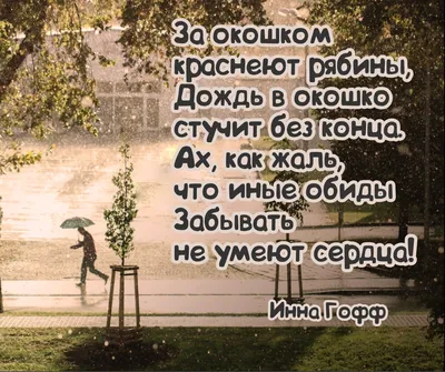 История одного стихотворения. Инна Гофф «Скоро осень, за окнами август». |  Книжный мiръ | Дзен