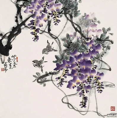 китайская роспись цветы и птицы тушь синяя птица PNG , чернила,  классическая, традиционная китайская живопись PNG картинки и пнг PSD  рисунок для бесплатной загрузки