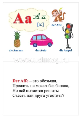 Немецкий алфавит: 32 цветные карточки со стихами. Методическое  сопровождение образовательной деятельности – купить по цене: 139,50 руб. в  интернет-магазине УчМаг