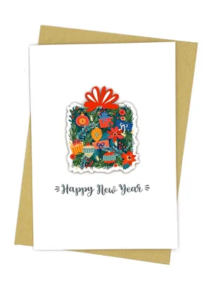 Новогодние открытки - купить открытку с Новым Годом ручной работы, цена -