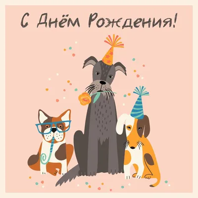 Прикольные собаки: открытки с днем рождения подруге - инстапик | С днем  рождения собака, Открытки, Юбилейные открытки
