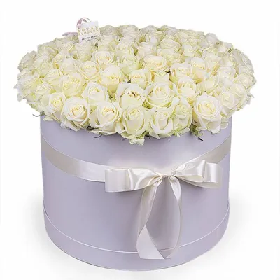 Букет из роз Аква в шляпной коробке - заказать доставку цветов в Москве от  Leto Flowers