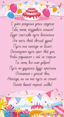 С днем рождения дочери - открытки, картинки и поздравления своими словами -  Главред