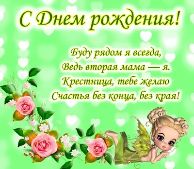 Картинка для прикольного поздравления с Днём Рождения крестнице - С  любовью, Mine-Chips.ru