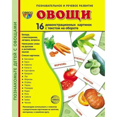 Набор карточек с рисунками \"Речевые карточки. Описательные загадки. Овощи\"  для детей 4-7 лет, Танцюра С.Ю., Сатари В.В., Солдатова Л.Р. - купить в  интернет-магазине Игросити