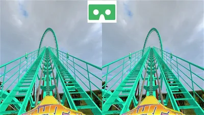 VR 3D video Roller Coaster 25 Американские Горки для VR очков 3D SBS VR box  - YouTube