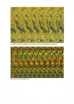Стереокартинки для тренировки глаз