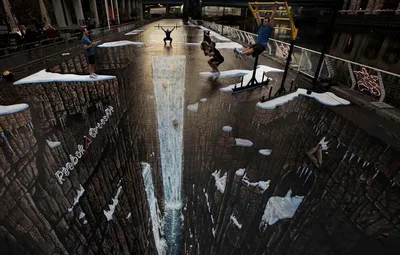 Самый масштабный панорамный 3D рисунок на улице | Книга Рекордов🏆 | Дзен