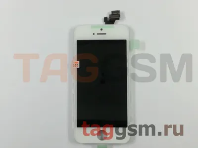 Стекло для переклейки дисплея Apple iPhone 5, в сборе с рамкой, белый  0L-00033166 купить в Минске, цена