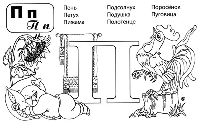 Русский алфавит в картинках скачать для распечатки, плакат А3