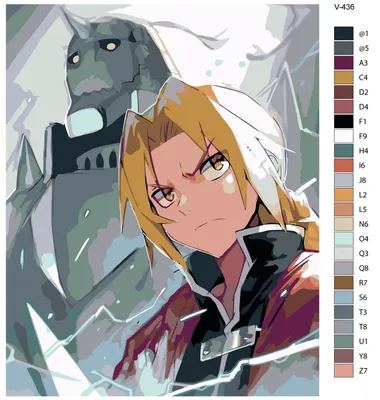 Картина по номерам V-436 \"Аниме Стальной Алхимик 2 (Fullmetal Alchemist 2).  Эдвард Элрик и Альфонс Элрик (Edward Elric и Alphonse Elric)\", 40x50 см -  купить с доставкой по выгодным ценам в интернет-магазине OZON (818039902)