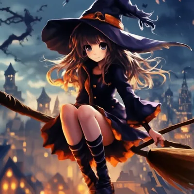 хэллоуин пламя ведьмы аниме мультфильм PNG , Хэллоуин, колдунья, пламя PNG  рисунок для бесплатной загрузки