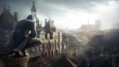 Фото Assassin's Creed Assassin's Creed Unity Крыша Игры 1366x768