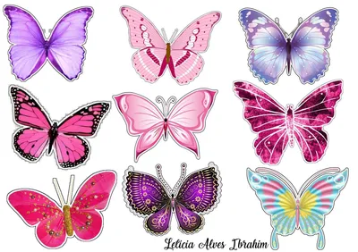 розовые бабочки A9A | Butterfly cake topper, Scrapbook printables free,  Valentines toppers