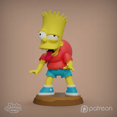 STL file BART SIMPSON MONSTER 👹・Template to download and 3D print・Cults