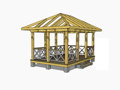 Беседки из натурального дерева, изготовление беседок (id 51013709), купить  в Казахстане, цена на Satu.kz